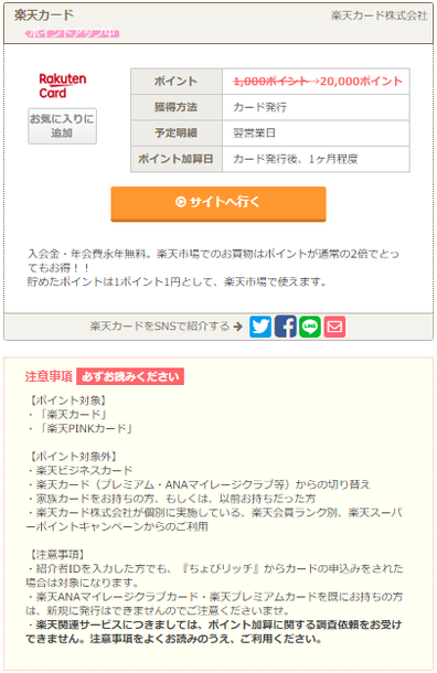 ちょびリッチ経由で楽天カード発行がお得1.png